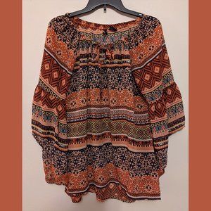 Sheer Flowing Patterned Top